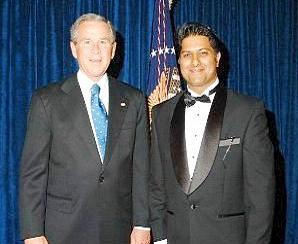 Rahul Manchanda and President George Bush.jpg