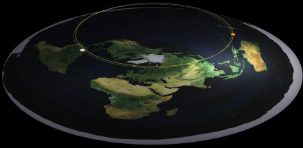 flat earth time zone map